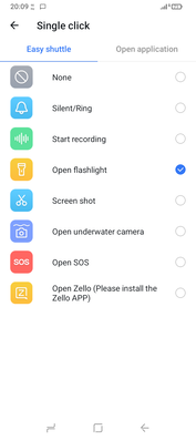 Настройка кнопки быстрого запуска действия или приложения.
