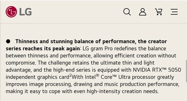 LG Gram Pro 16 снова будет оснащен графическим процессором Nvidia RTX xx50 для продуктивной работы. (Источник изображения: LG China)