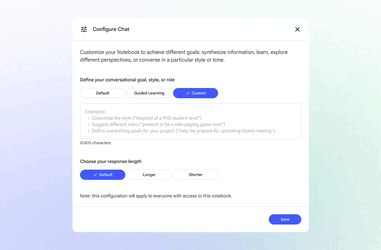Теперь чат можно персонализировать с помощью значка настройки. (Источник изображения: Google)
