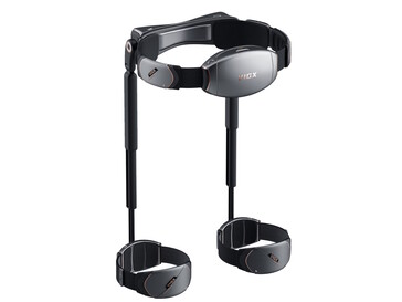 В сложенном виде экзоскелеты Vigx π6 разработаны таким образом, чтобы подавать энергию вблизи центра тяжести пользователя для уменьшения раскачивания и скручивания. (Вид сзади) (Источник изображения: Vigx)