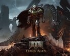 Истребитель DOOM стоит на поле боя в официальном кей-арте для DOOM: The Dark Ages (Источник изображения: DOOM: The Dark Ages, любезно предоставлено Keymailer)