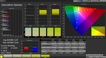 CalMAN: Color Saturation – sRGB