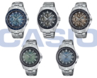 В верхнем ряду мы видим (слева направо) Casio OCW-S7000RA-2AJF, OCW-T2600RA-8AJF и OCW-S7000RA-5AJF. В нижнем ряду мы видим (слева направо) Casio OCW-S400RA-3AJF и OCW-S400RA-2AJF. (Источник изображения: Casio)
