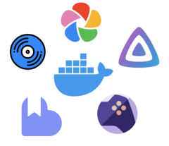 Независимо от типа носителя, существуют докер-контейнеры, которые помогут Вам самостоятельно размещать и управлять практически всеми типами носителей, причем все они доступны с любого устройства через браузер. (Источник изображения: Notebookcheck)