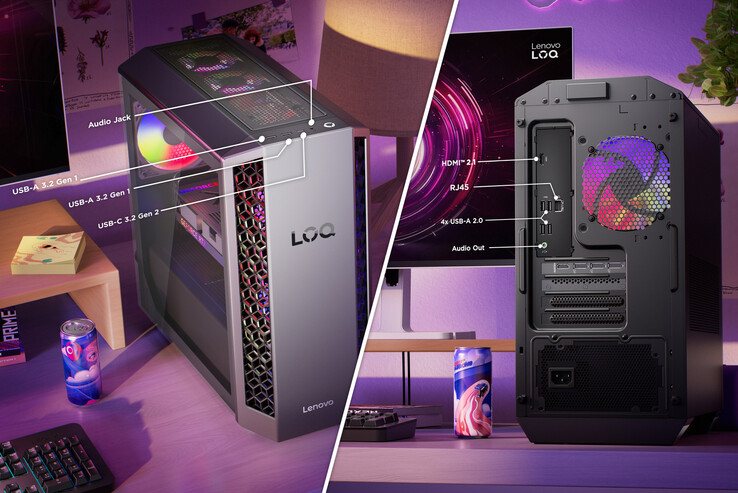 Порты и дизайн LOQ Tower 26ADR10 (Источник изображения: Lenovo)