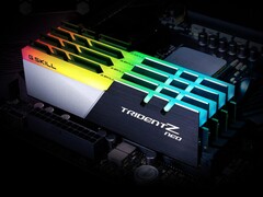 Оперативная память G.Skill Trident Z Neo Series DDR4 установлена в материнскую плату (Источник изображения: G.Skill с правками)