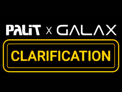 Изображение, показывающее логотип компании Palit, а также логотип ее суббренда Galax