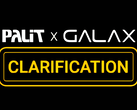 Изображение, показывающее логотип компании Palit, а также логотип ее суббренда Galax