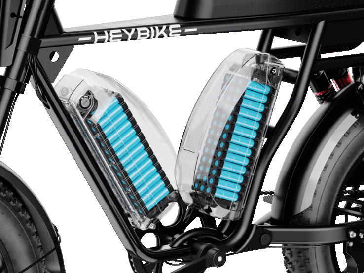 Heybike Saturn предлагает возможность использования двух батарейных блоков
