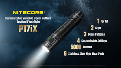 Nitecore P17iX предлагает те же функции, что и P27iX, только с меньшей головкой