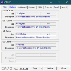 CPU-Z caches