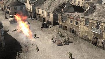 На картинке: Скриншот игрового процесса из Company of Heroes.