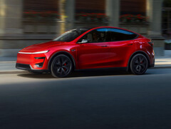 Новая модель Y Performance в ультракрасном цвете. (Источник изображения: Tesla)
