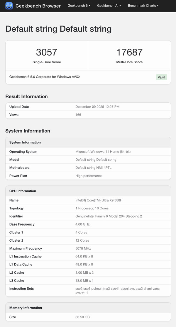 (Источник изображения: Geekbench)