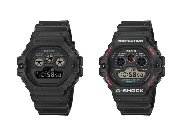 Часы Casio G-Shock DW-5900UBB-1 (слева) и DW-5900U-1 (справа). (Источник изображения: Casio)