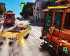 Рекламный визуальный материал для игры «Crazy Taxi: World Tour».