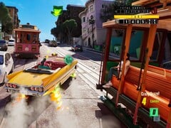 Рекламный визуальный материал для игры «Crazy Taxi: World Tour».