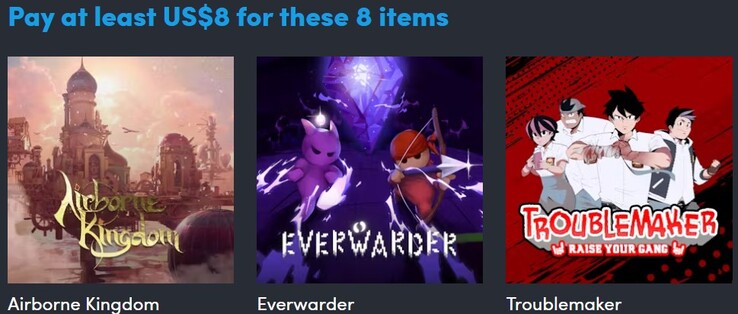 Декоративное изображение. Первый уровень содержит 8 предметов (Источник изображения: Humble Bundle)