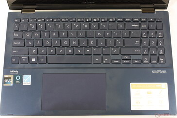 Раскладка клавиатуры такая же, как Zenbook Flip 15 UX563FD