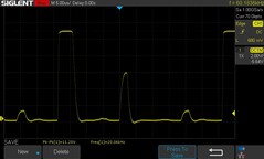 Пульсации ШИМ, яркость 100%, 20.06 кГц