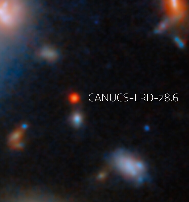 Увеличенное изображение CANUCS-LRD-z8.6 (Источник изображения: ESA/Webb, NASA & CSA, G. Rihtaršič, and R. Tripodi; обрезано)
