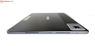 Слева: 2x динамика, кнопка питания