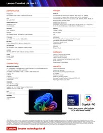 Технические характеристики Lenovo ThinkPad L14 Gen 7 Intel.