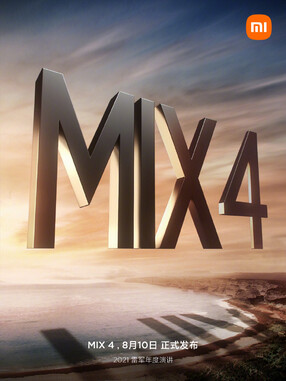 Mi Mix 4 будет представлен 10 августа (Изображение: Xiaomi)