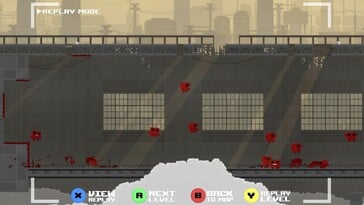 На картинке: Скриншот игрового процесса из Super Meat Boy.