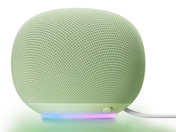 Колонка Google Home Speaker оснащена кольцевой подсветкой и кнопкой отключения микрофона. (Источник изображения: Google)