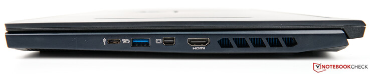 Правая сторона: USB 3.2 Type-C, USB 3.2 Type-A, Mini DisplayPort, HDMI, вентиляционная решетка