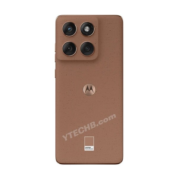 Задний вид Motorola Edge 60 Fusion в цвете Pantone Mocha Mousse. (Источник изображения: Ytechb)
