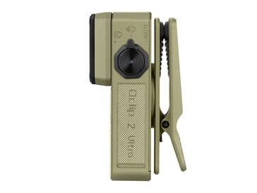 Фонари серии Olight Oclip 2 оснащены поворотным переключателем режимов и кнопкой включения, расположенными на боковой поверхности.