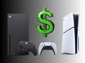Консоли Xbox и PlayStation показаны со знаком доллара (Источник изображения: Microsoft Xbox Gaming, Sony PlayStation с правками)