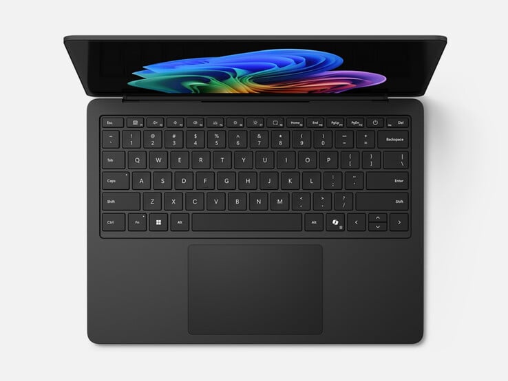 Взгляд на новый Surface Laptop 8 13.8 с ярлыком экрана конфиденциальности.
