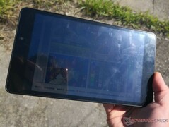 Поведение экрана планшета на улице