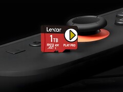 Карта памяти Lexar 1 ТБ microSD Express лежит на Switch 2 (Источник изображения: Lexar с правками)