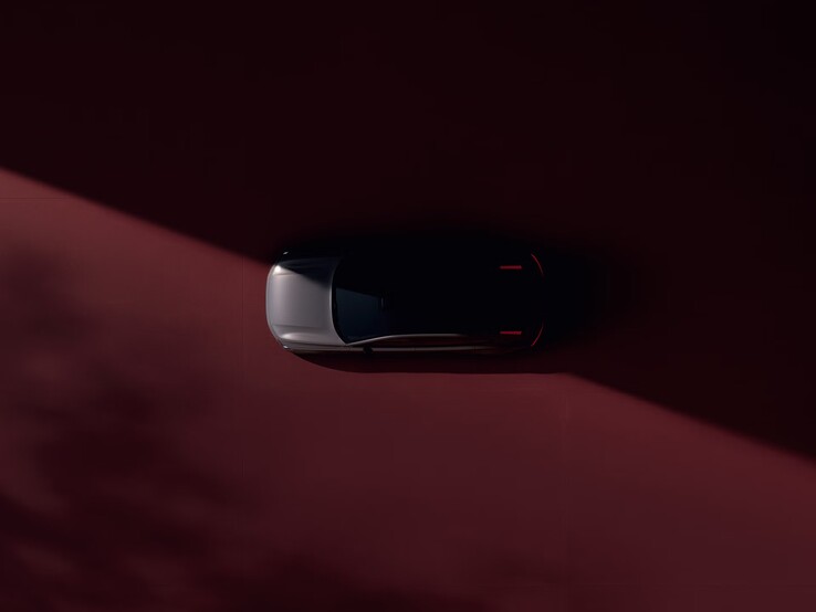 Вид с высоты птичьего полета на новый роскошный седан Volvo ES90. (Источник изображения: Volvo)