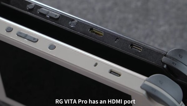 Anbernic RG Vita Pro имеет порт HDMI и поддержку DisplayPort.