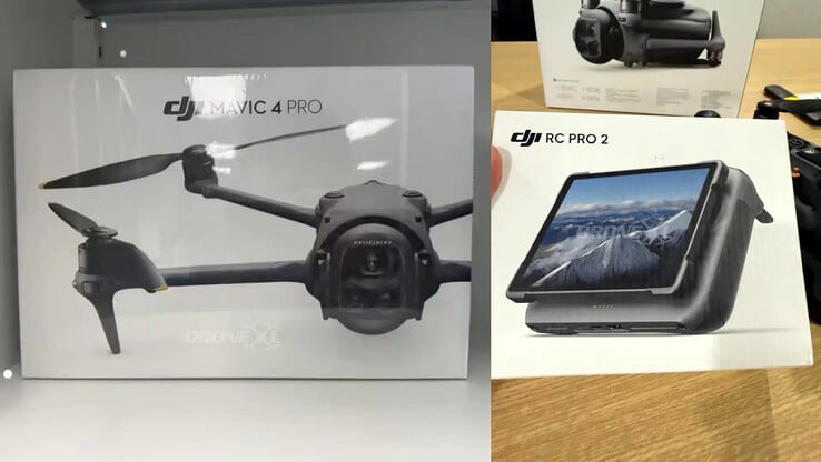 В сеть наконец-то просочилась розничная упаковка DJI Mavic 4 Pro и контроллера RC Pro 2. (Источник изображения: Sebastián Fernández via DroneXL)