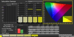 CalMAN: color saturation (после калибровки)