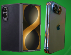 Утечка Galaxy Z Fold 8 Wide case (слева) против утечки модели iPhone Ultra design (справа).