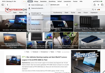 строка меню iPadOS 26