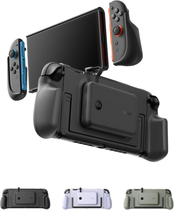 Belkin Charging Grip выпускается в трех цветах с соответствующими банками питания.