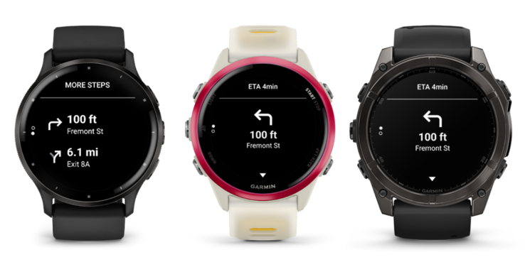 Скриншоты приложения Google Maps для смарт-часов Garmin. (Источник изображения: Garmin Connect IQ Store)