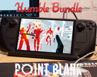 Срок действия пакета Point Blank истекает 4 сентября 2025 года. На фото: Steam Deck с запущенной игрой Superhot. (Источник изображения: Humble Bundle и Notebookcheck - отредактировано)