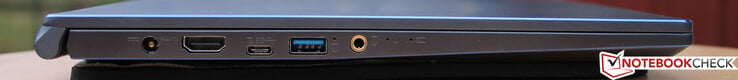 Правая сторона: разъем питания, HDMI, USB 3.1 Gen 2 Type-C, USB 3.1 Gen 1 Type-A, комбинированный аудио разъем