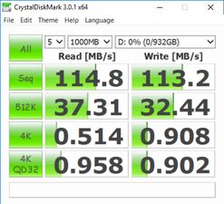 CrystalDiskMark (второй жёсткий диск)