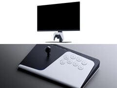 Игровой монитор PlayStation (вверху), боевая палка FlexStrike (внизу).