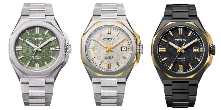 Слева направо: часы Citizen Series8 NB6080-51W, NB6084-50A и NB6086-54E